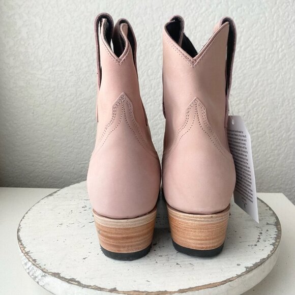 Lane EMMA JANE Womens Cowboy Bootie 9 Western Pink Cowgirl Short Ankle Boots - Picture 3 of 11